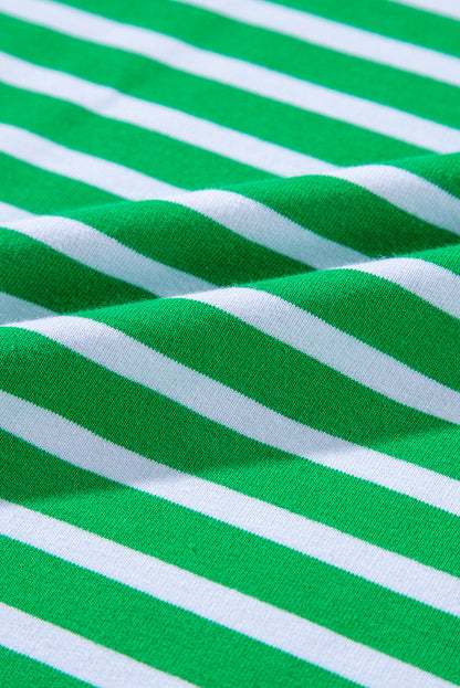Striped Cap Sleeve Tee and Shorts Set