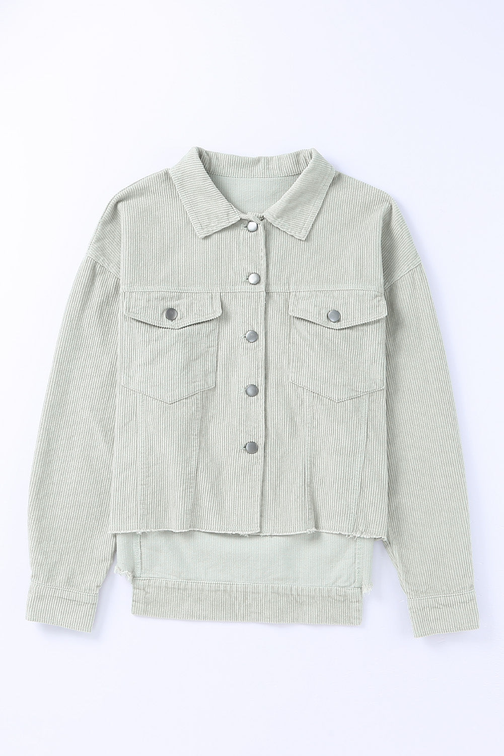 Raw Hem Crop Corduroy Jacket