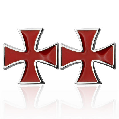 Red Cross French Shirt Men's Cufflinks