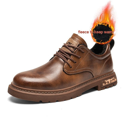 Men's Breathable Low Top Business Casual Leather Shoes