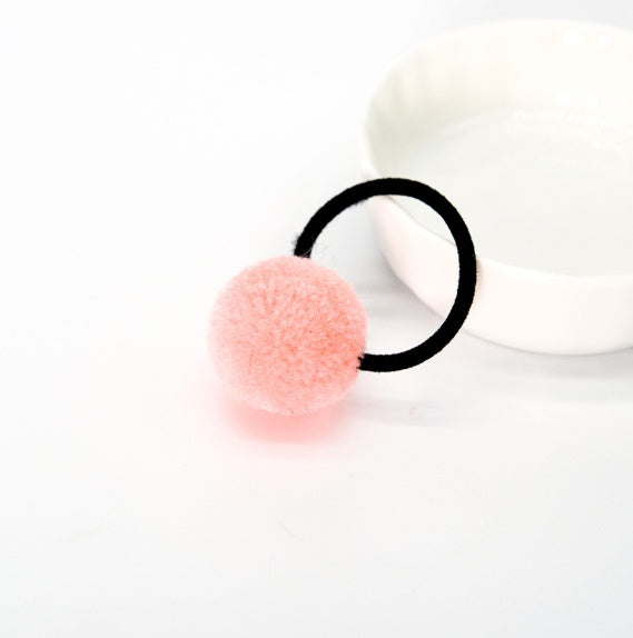 Korean Candy-Colored Hair Ball Hair Tie