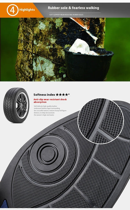 Heightened Breathable Leather Formal Shoes