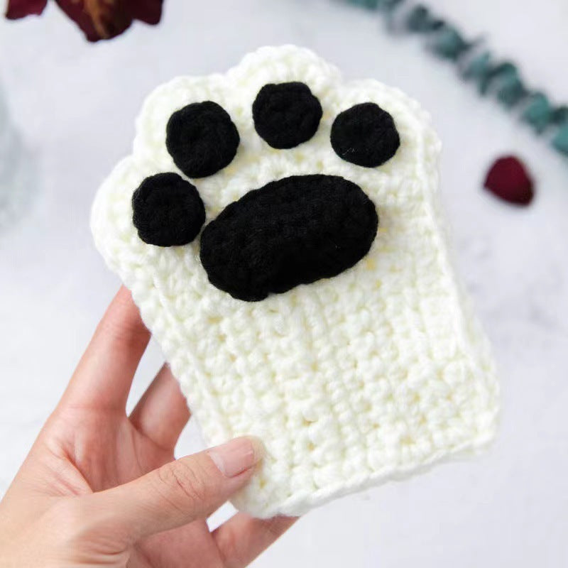 Cat's Paw Half Finger Wool Gloves