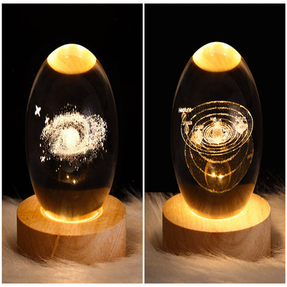 LED Galaxy Crystal Ball 3D Moon Lamp