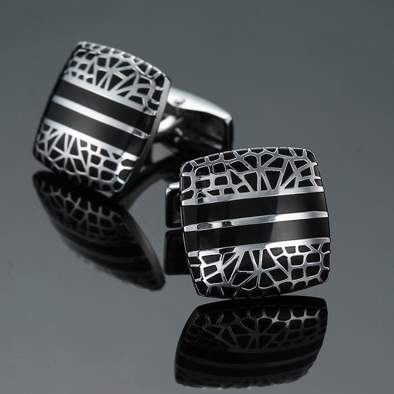 Vintage Pattern Cube Cufflinks