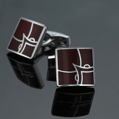Vintage Pattern Cube Cufflinks