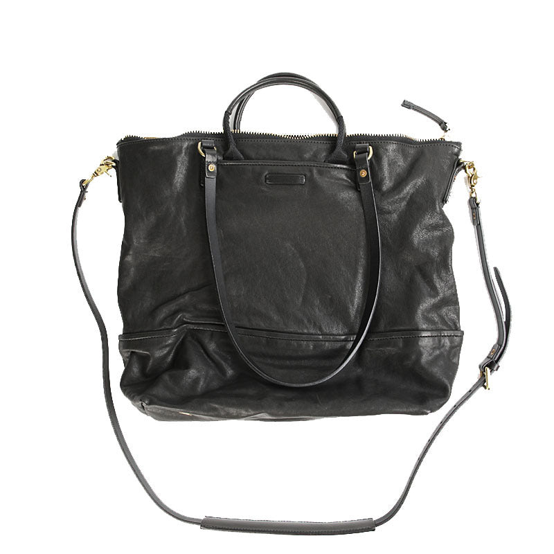 Large Capacity Cowhide Shoulder Tote