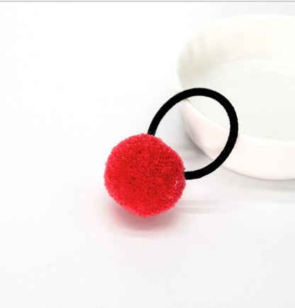 Korean Candy-Colored Hair Ball Hair Tie