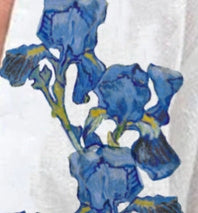 Printed V-neck Mid Sleeved Casual Loose Fitting Shirt