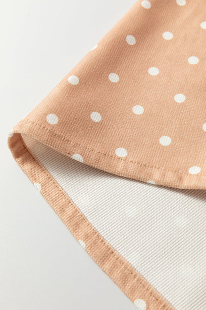 Polka Dot Drawstring Wide-Leg Pants
