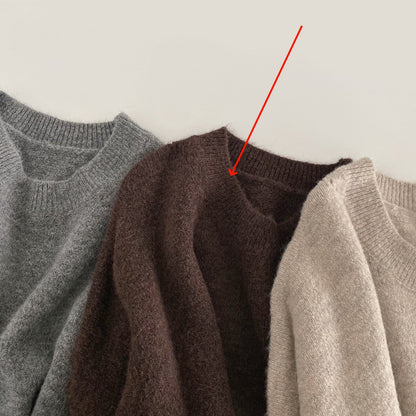 Mid-Length Slit Hem Soft Knit Sweater