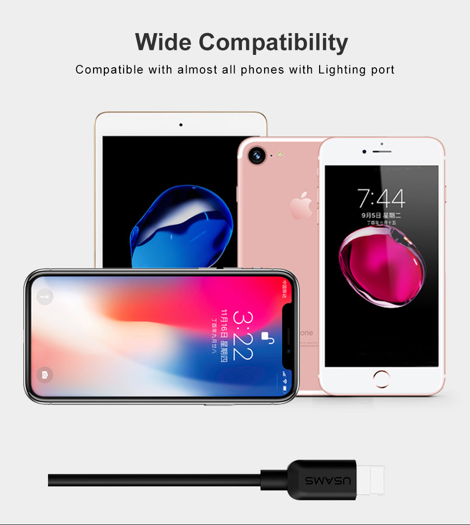 1M USB Charging Cable for iPhone X 8 7 6 5 SE Lightning