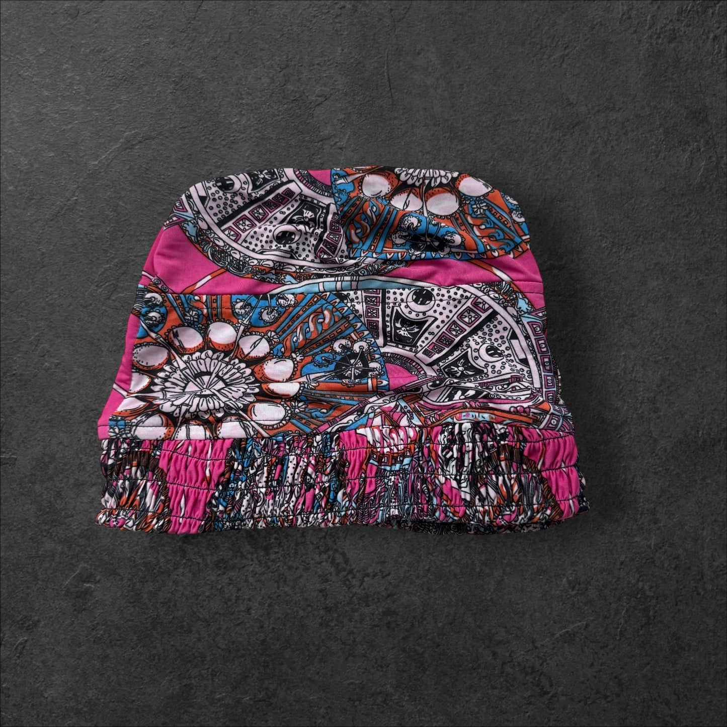 Mandala Mosaic Slouch Beanie – Upcycled Everyday Hat