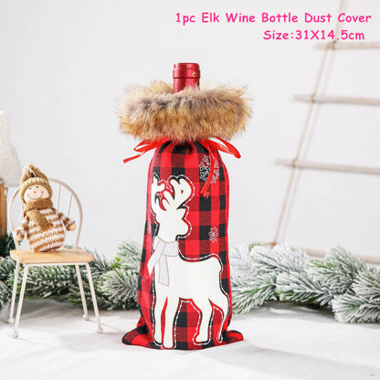 Christmas Wine Bottle Socks Decor