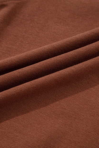 Solid Raw Seam Long Sleeve Top