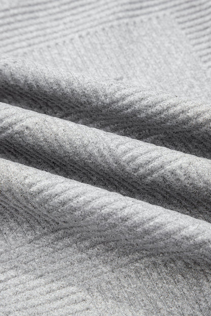 Textured Half-Zip Long Sleeve Sweatshirt