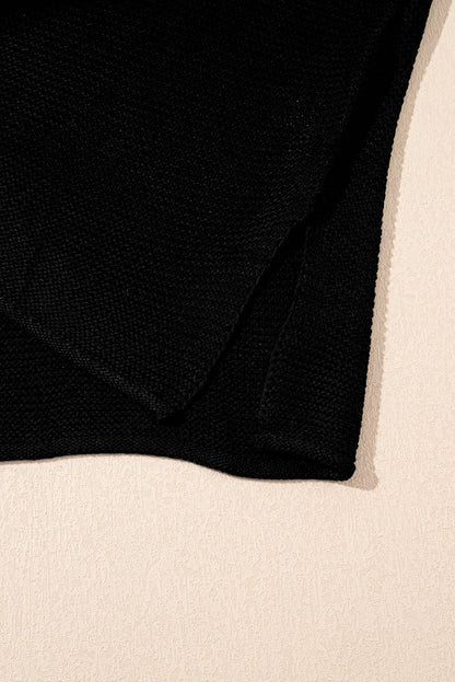 Solid Side Slit Sweater Tee