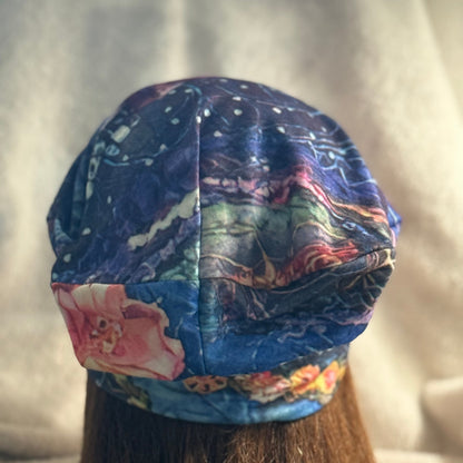 Midnight Garden Slouch Beanie – Upcycled Everyday Hat