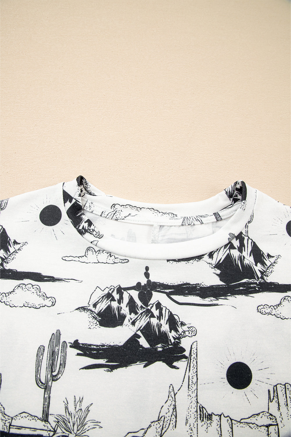 Desert Sand Short Sleeve Knit Top