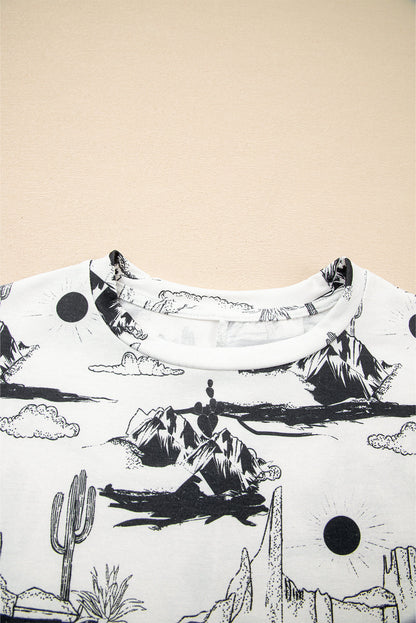 Desert Sand Short Sleeve Knit Top