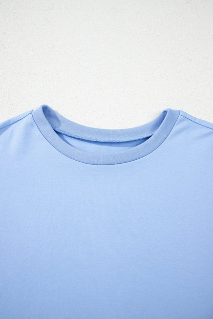 Loose Half Sleeve Hi Low Hem T-Shirt