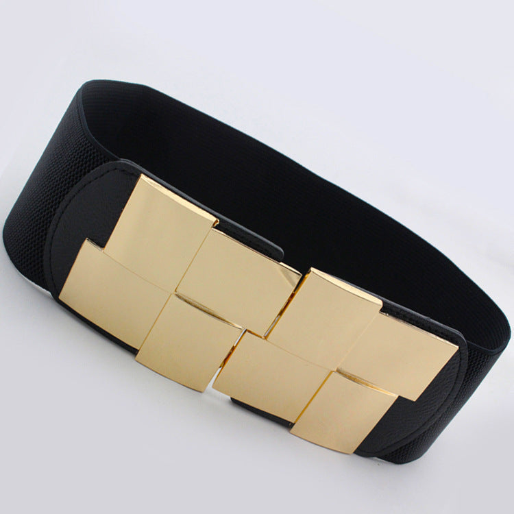 Metal Buckle Elastic Waistband