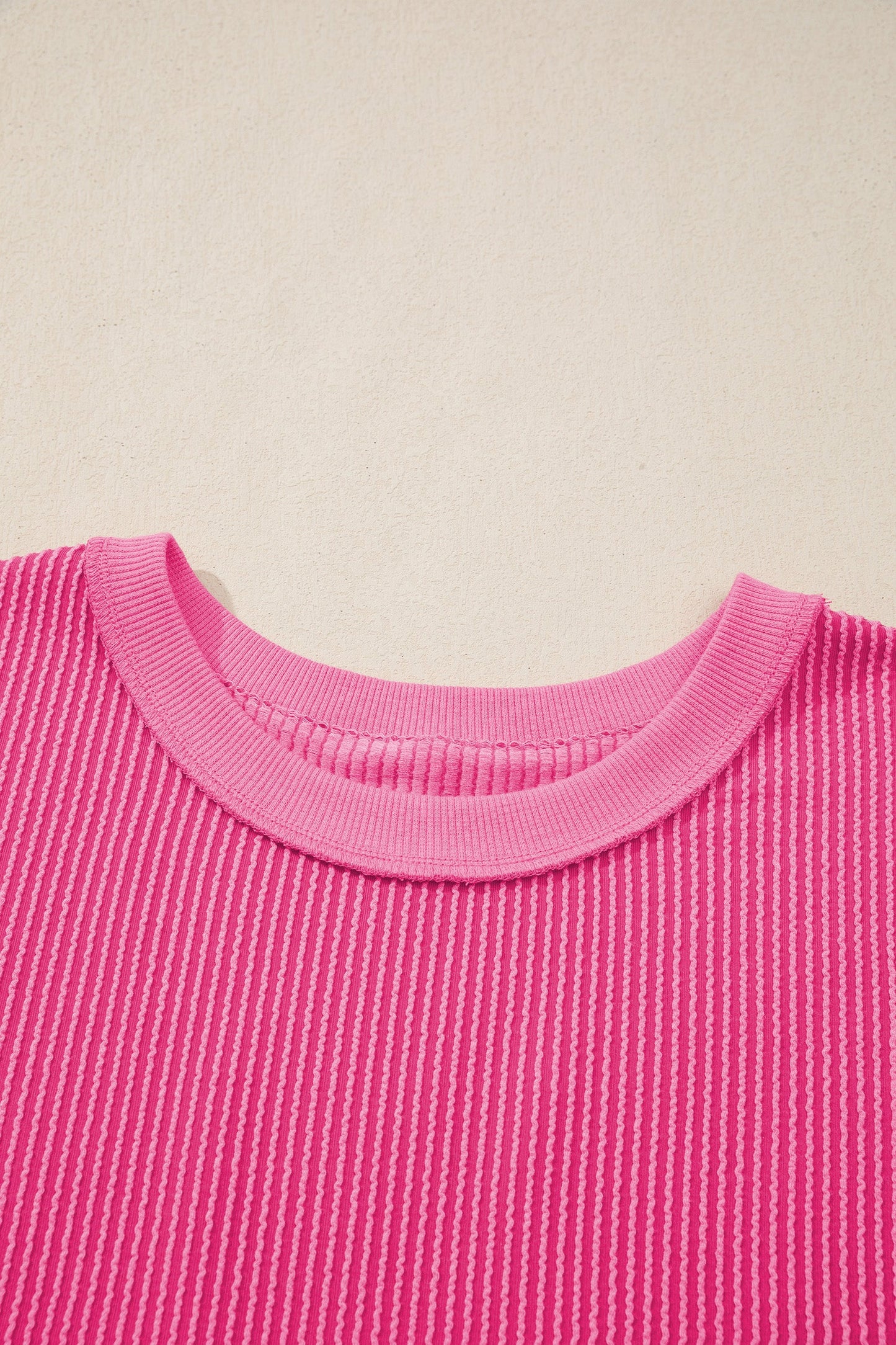Spiral Ribbed Cutout Bow Knot Back T-Shirt