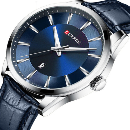 Men's Business Quartz Watch Calendar, Waterproof