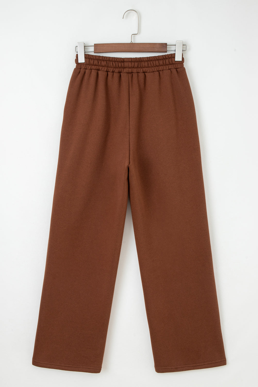 Leopard Drawstring Fleece Lined Elastic Waist Pants