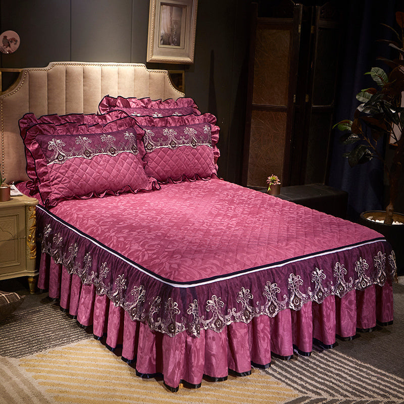 Detachable Skirt Non Slip Bed Cover Dustproof