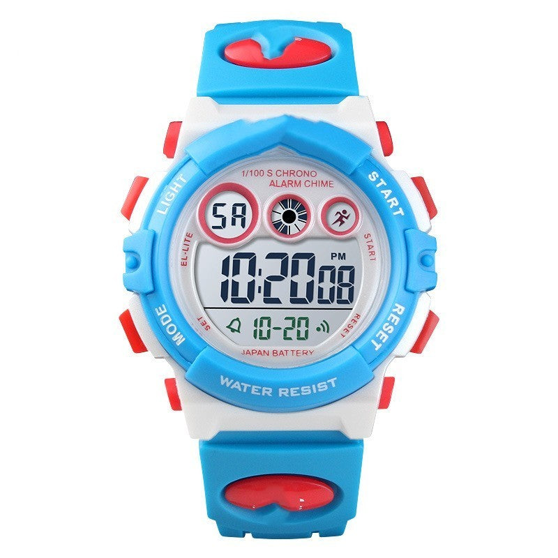 Colorful Transparent Student Electronic Watch