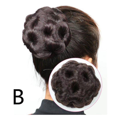 High Temp Silk Hair Bun Flower Ball Head Costume Plate