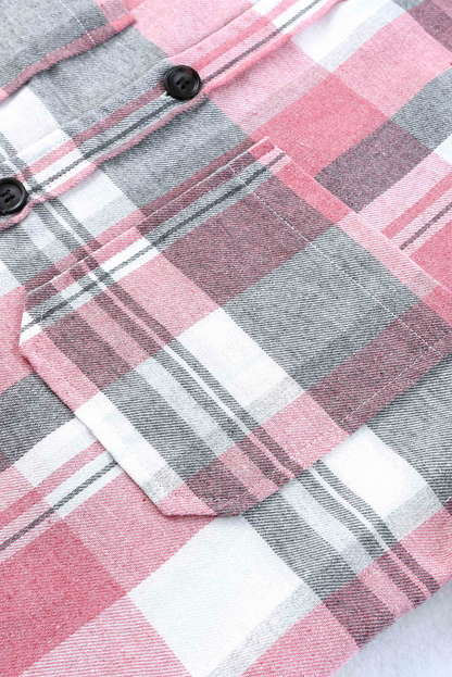 Plaid Patch Pocket Buttoned Shirt