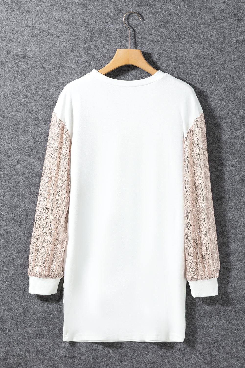 Valentine Sequin Patchwork Puff Sleeve Mini Dress