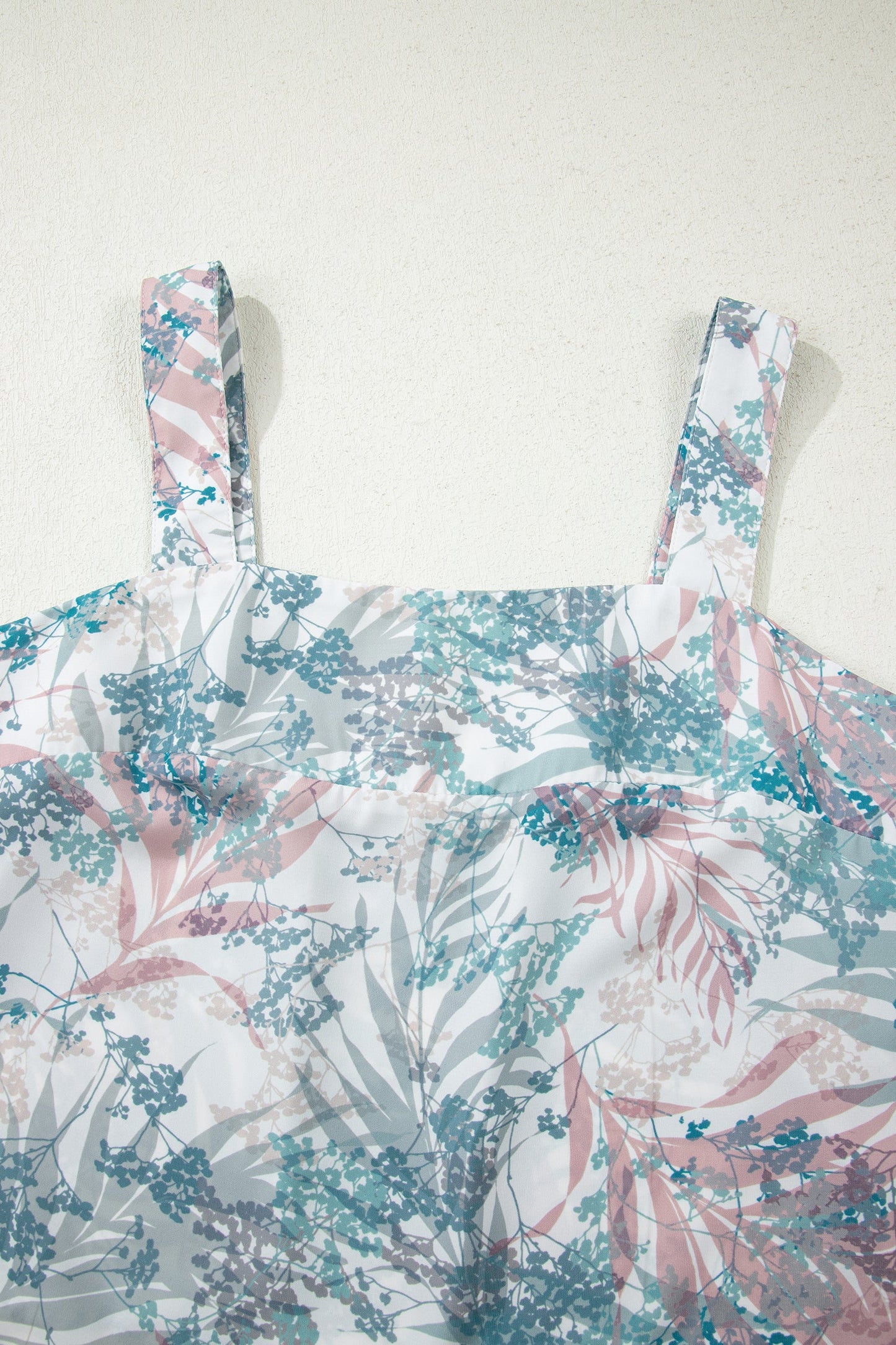 Tropical Palm Crop Tank & Wide-Leg Pants Set