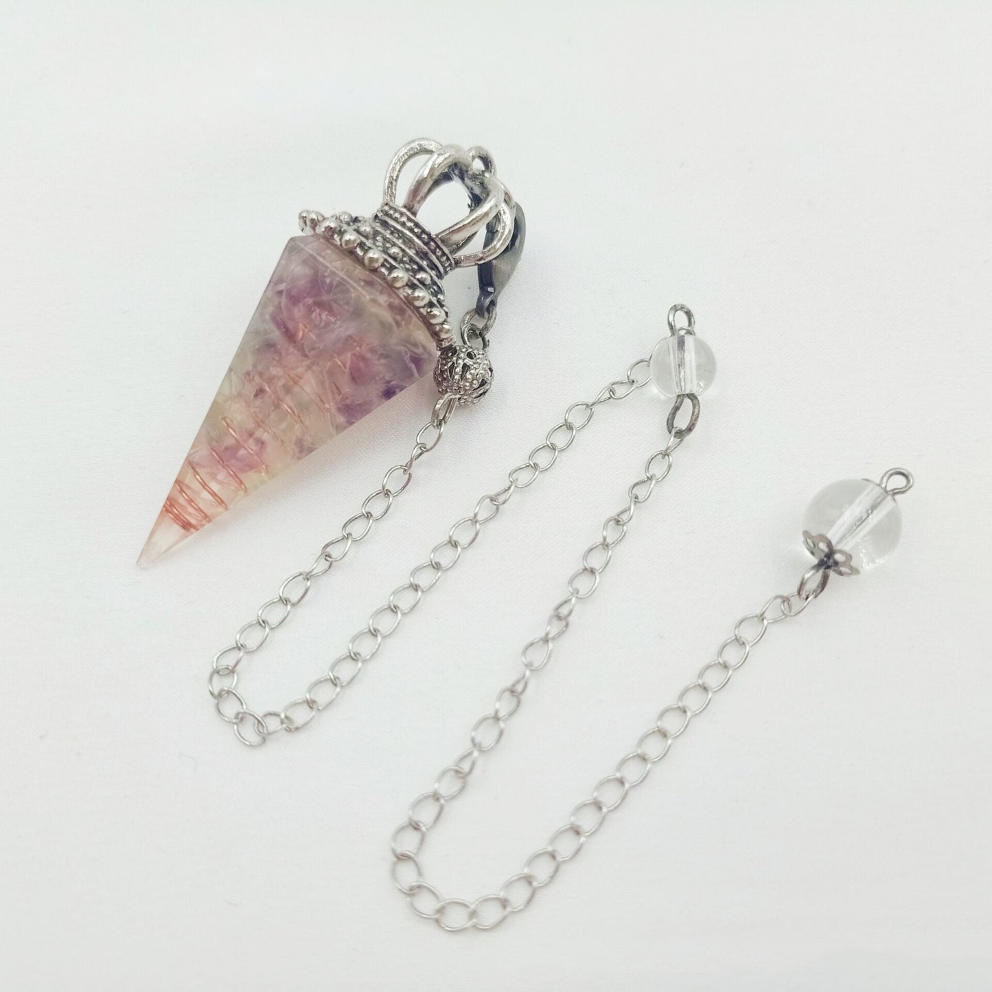 Crystal Gravel Resin Cone Pendant