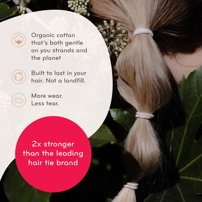 Plastic-free Round Hair Ties - Mini 12-pack - Earth Tints