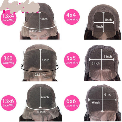 Human Hair Lace Wig Straight Black Medium Length