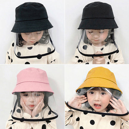 Kids Anti-Spitting Protective Hat with Dustproof Cover