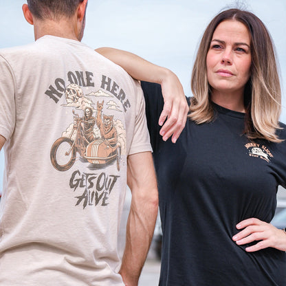 No one here gets out alive T-shirt