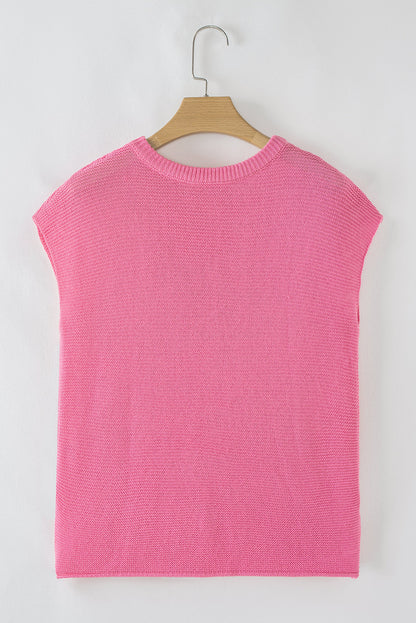 Solid Side Slit Sweater Tee