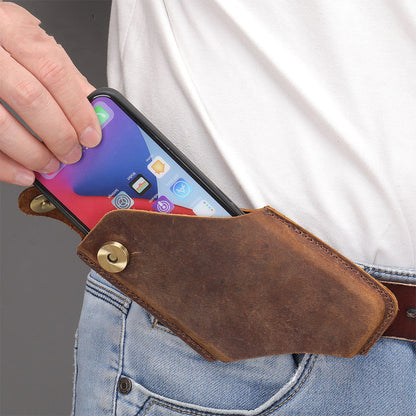 Simple Cowhide Phone Crossbody Bag