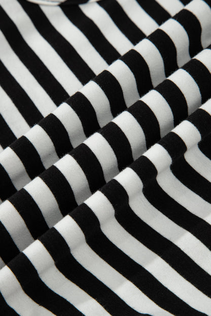 Stripe Scoop Neck Sleeveless Mini Dress