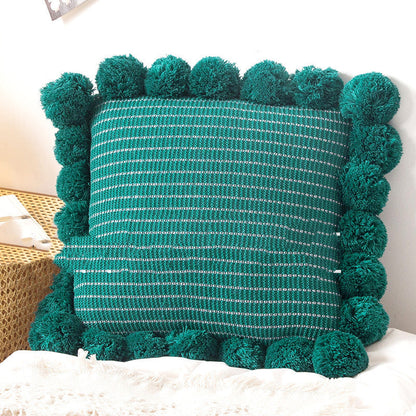 Knitted Throw Pillowcase for Sofa & Bed