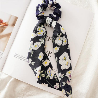 Long Flower Ribbon Headdress