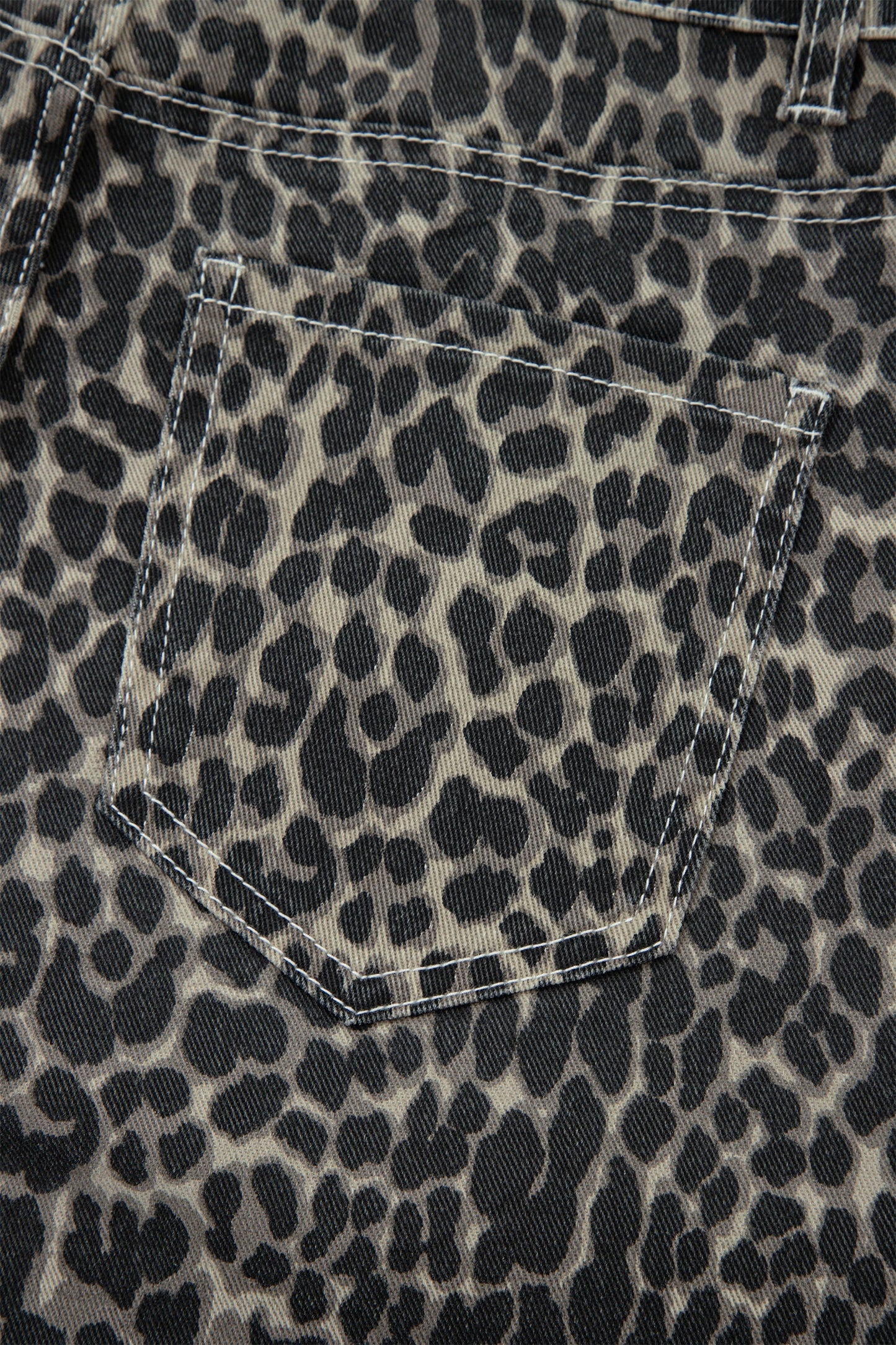 Leopard High Waist Barrel Jeans