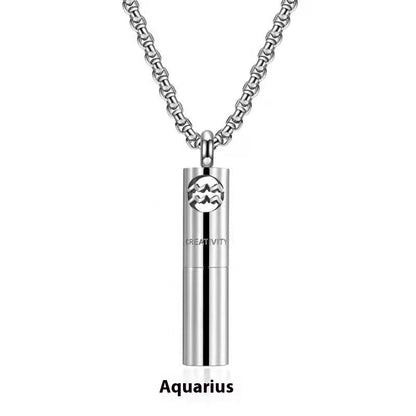 Stainless Steel Constellation Perfume Necklace