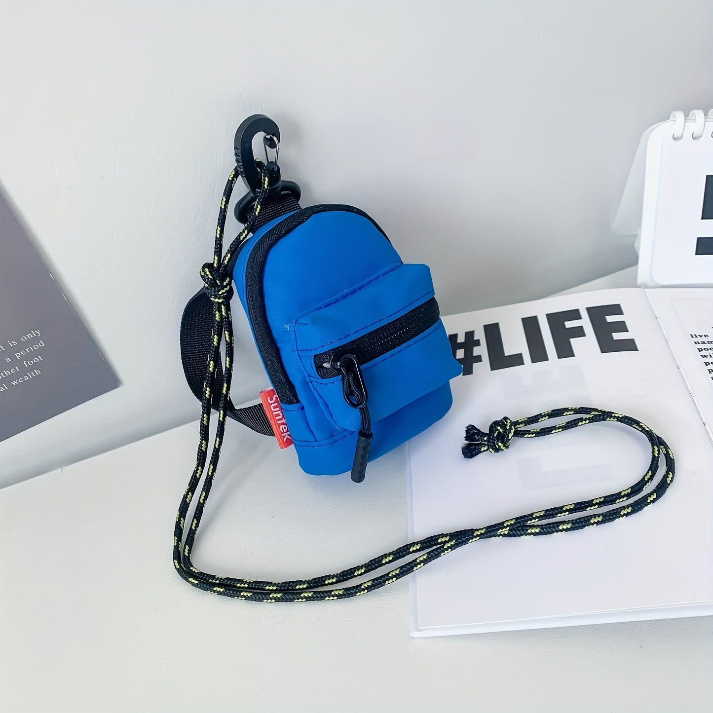 Mini Backpack with Lanyard for Men and Women