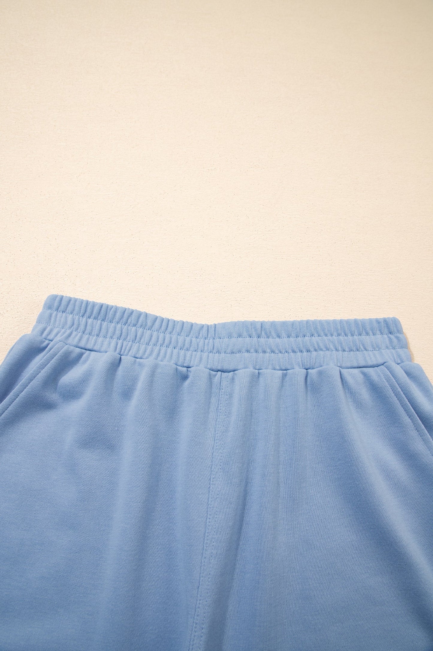 Solid Contrast Textured Patchwork top & Short Set