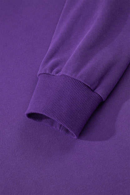 Solid Oversized Mock Neck Sweatshirt Top